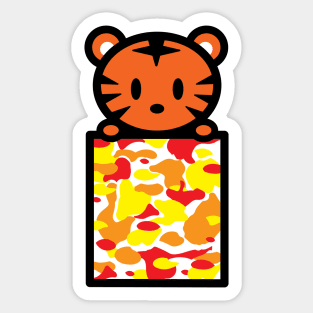 Year Of The Tiger Pocket Camo Bambu Brand Anime Cartoon Sticker